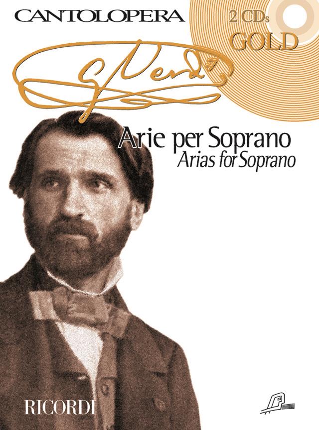 Cantolopera: Verdi Arie Per Soprano - Gold - Piano Vocal Score and 2 CDs with instrumental and vocal versions - soprán a klavír